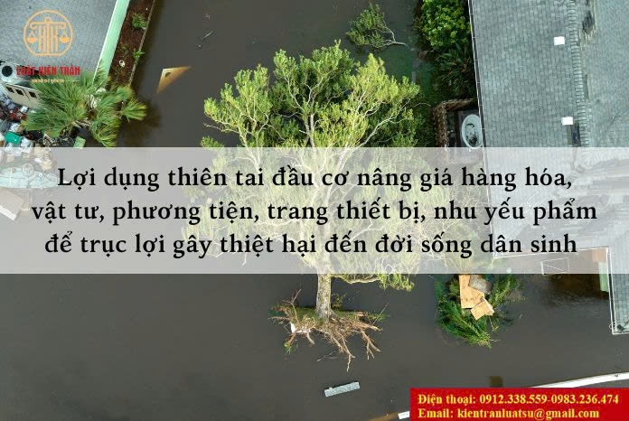 lợi dụng thiên tai đầu cơ