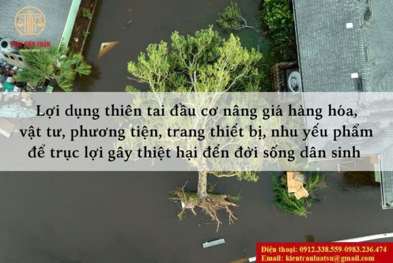 Lợi dụng thiên tai đầu cơ nâng giá hàng hóa, vật tư, phương tiện, trang thiết bị, nhu yếu phẩm để trục lợi, gây thiệt hại tới đời sống dân sinh. Xử lý như thế nào?